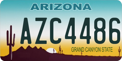 AZ license plate AZC4486