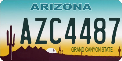 AZ license plate AZC4487