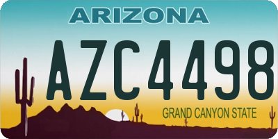 AZ license plate AZC4498