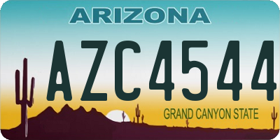 AZ license plate AZC4544