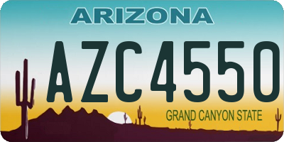 AZ license plate AZC4550