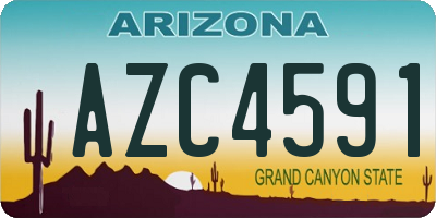AZ license plate AZC4591
