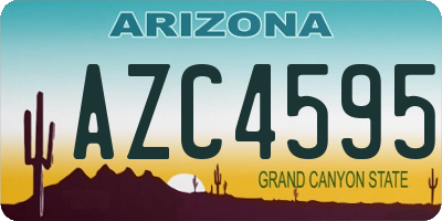 AZ license plate AZC4595