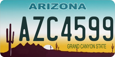 AZ license plate AZC4599
