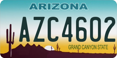 AZ license plate AZC4602