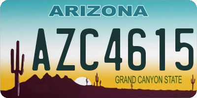 AZ license plate AZC4615