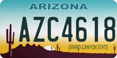AZ license plate AZC4618