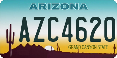 AZ license plate AZC4620