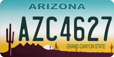 AZ license plate AZC4627