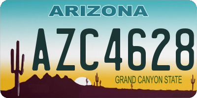AZ license plate AZC4628