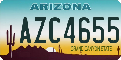 AZ license plate AZC4655