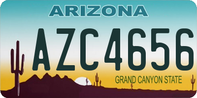 AZ license plate AZC4656