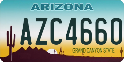 AZ license plate AZC4660
