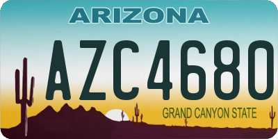 AZ license plate AZC4680