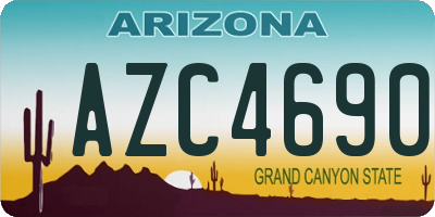 AZ license plate AZC4690