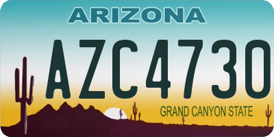 AZ license plate AZC4730