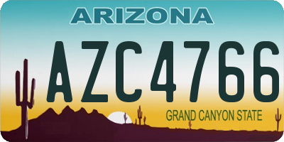 AZ license plate AZC4766