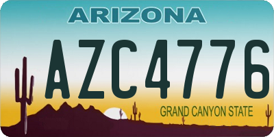 AZ license plate AZC4776