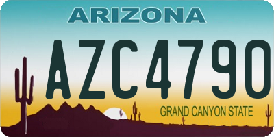 AZ license plate AZC4790