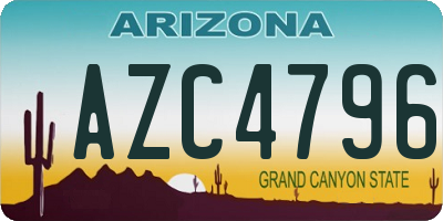 AZ license plate AZC4796