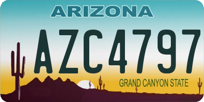 AZ license plate AZC4797