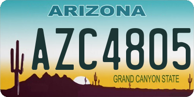 AZ license plate AZC4805