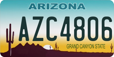 AZ license plate AZC4806