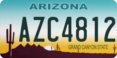 AZ license plate AZC4812