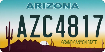 AZ license plate AZC4817