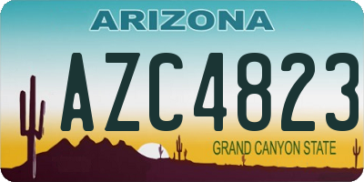 AZ license plate AZC4823