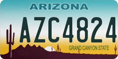 AZ license plate AZC4824