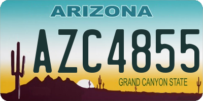 AZ license plate AZC4855