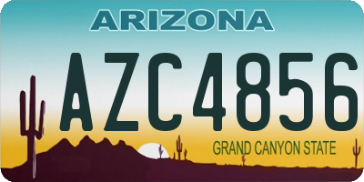 AZ license plate AZC4856