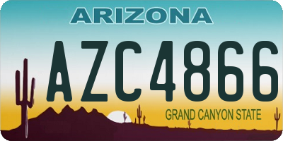 AZ license plate AZC4866