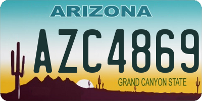 AZ license plate AZC4869
