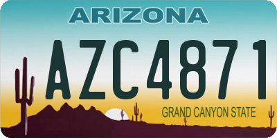 AZ license plate AZC4871