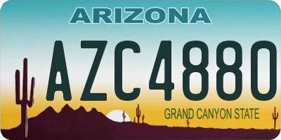 AZ license plate AZC4880