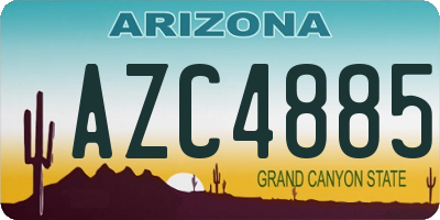 AZ license plate AZC4885