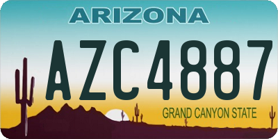 AZ license plate AZC4887