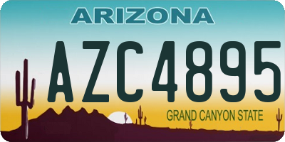 AZ license plate AZC4895