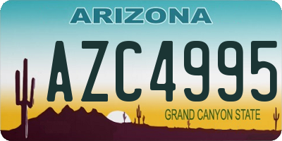 AZ license plate AZC4995