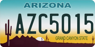 AZ license plate AZC5015