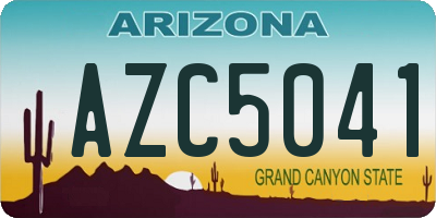 AZ license plate AZC5041