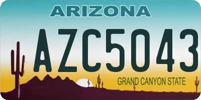 AZ license plate AZC5043