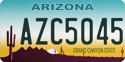 AZ license plate AZC5045