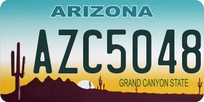 AZ license plate AZC5048