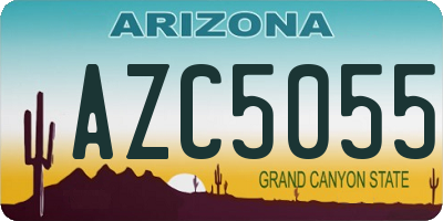 AZ license plate AZC5055