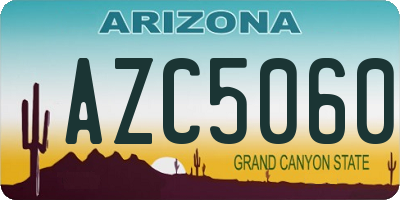AZ license plate AZC5060