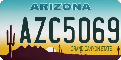 AZ license plate AZC5069
