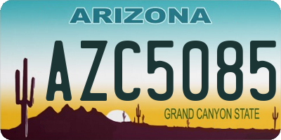 AZ license plate AZC5085